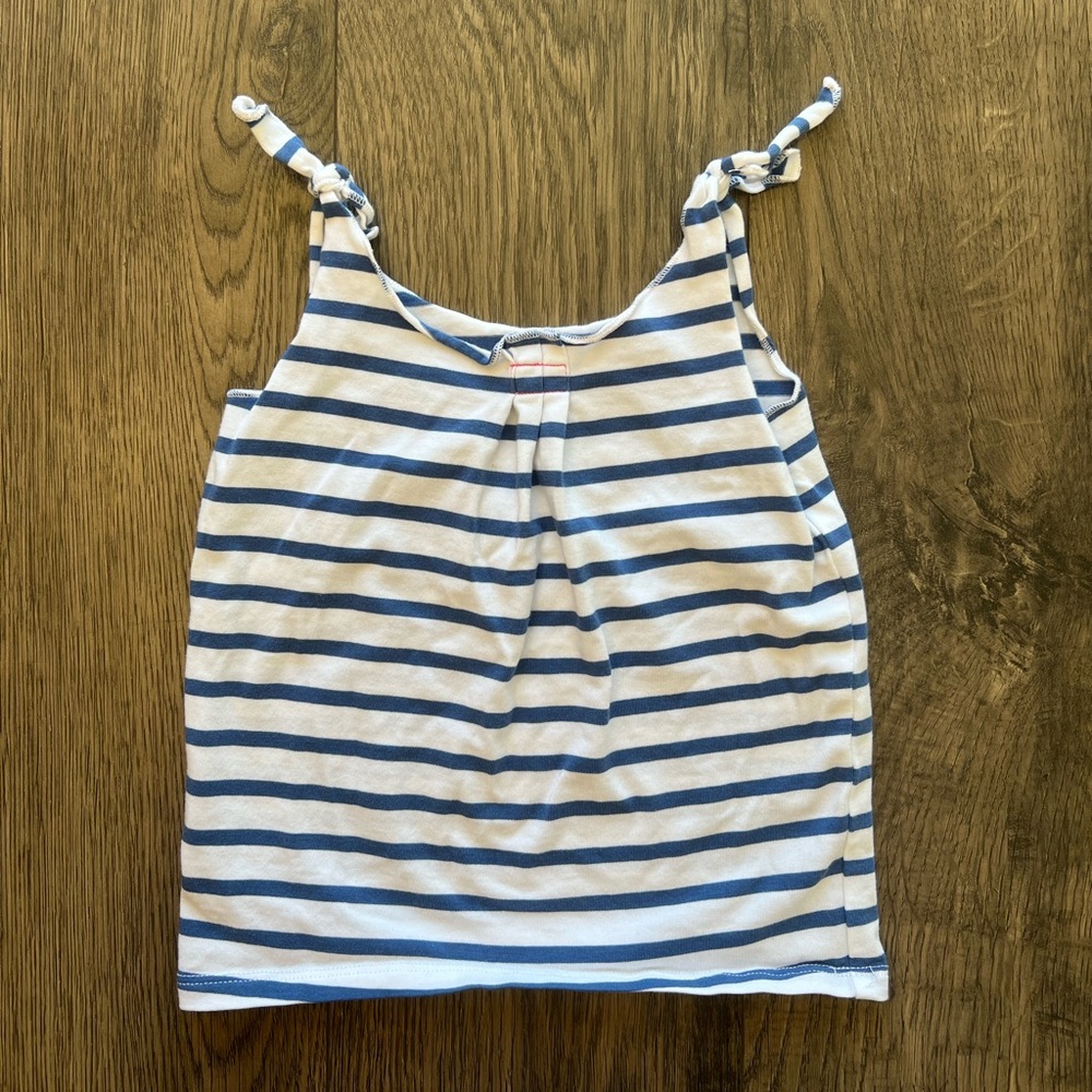 EGG Baby Blue and White Striped Tank Top